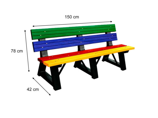 Revestimiento NOT-WOOD BANCA COLORES 2 PERS MEDIDAS