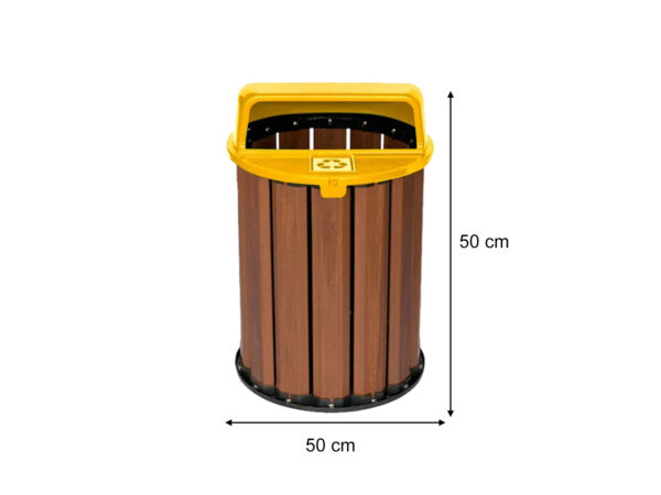 Revestimiento NOT-WOOD BASURERO 67 LT AMARILLO MEDIDAS