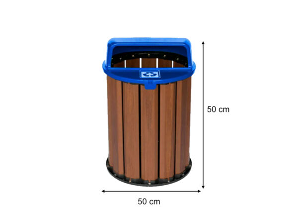 Revestimiento NOT-WOOD BASURERO 67 LT AZUL MEDIDAS
