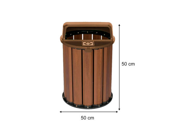 Revestimiento NOT-WOOD BASURERO 67 LT CAFE MEDIDAS