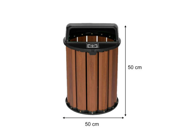 Revestimiento NOT-WOOD BASURERO 67 LT NEGRO MEDIDAS