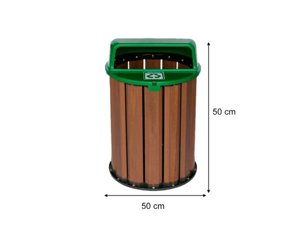 Revestimiento NOT-WOOD BASURERO 67 LT VERDE MEDIDAS