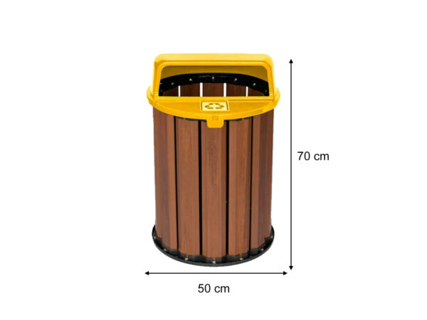 Revestimiento NOT-WOOD BASURERO 94 LT AMARILLO MEDIDAS