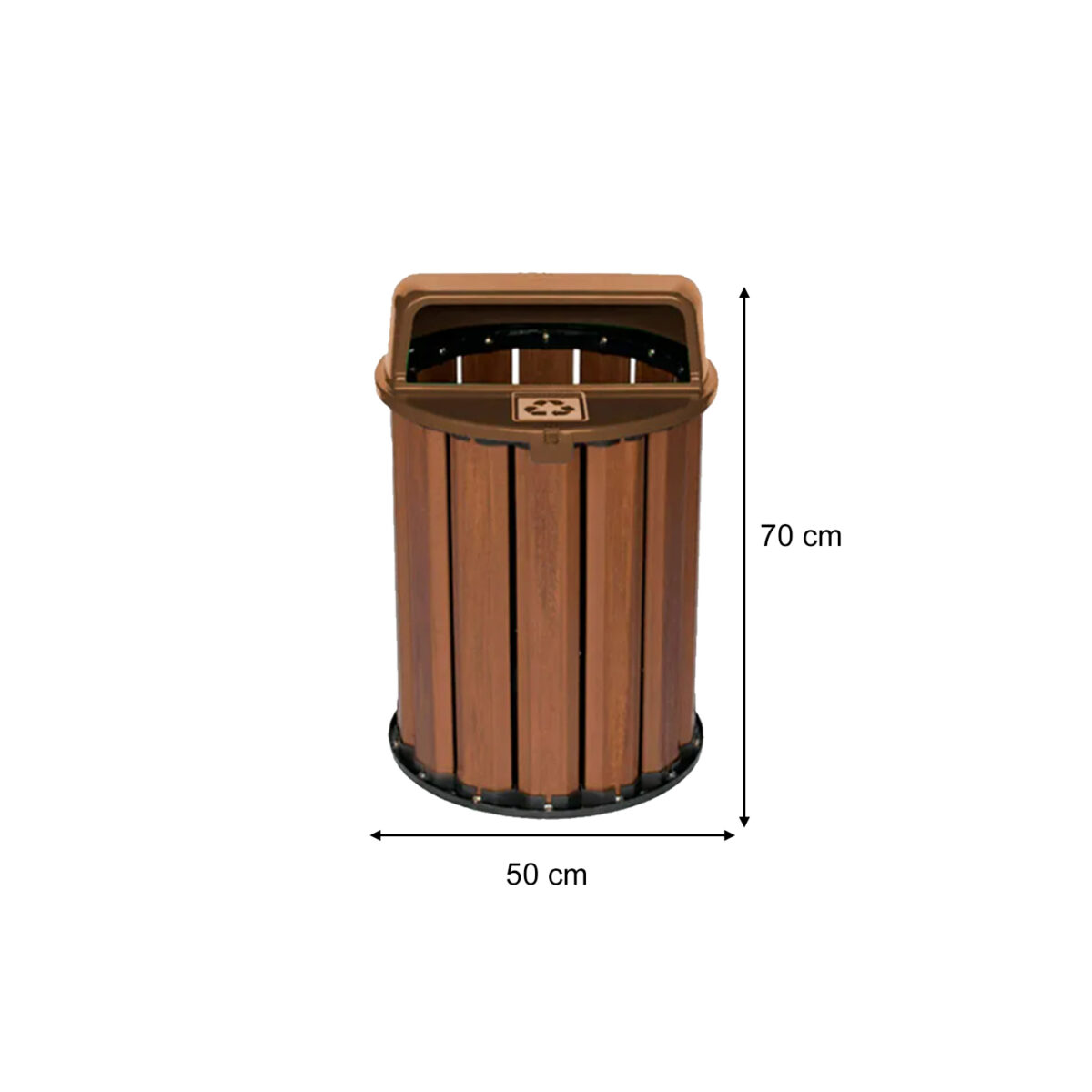 Eco Basurero 94 LT brown - Imagen 2