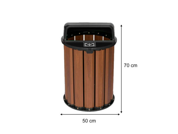 Revestimiento NOT-WOOD BASURERO 94 LT NEGRO MEDIDAS