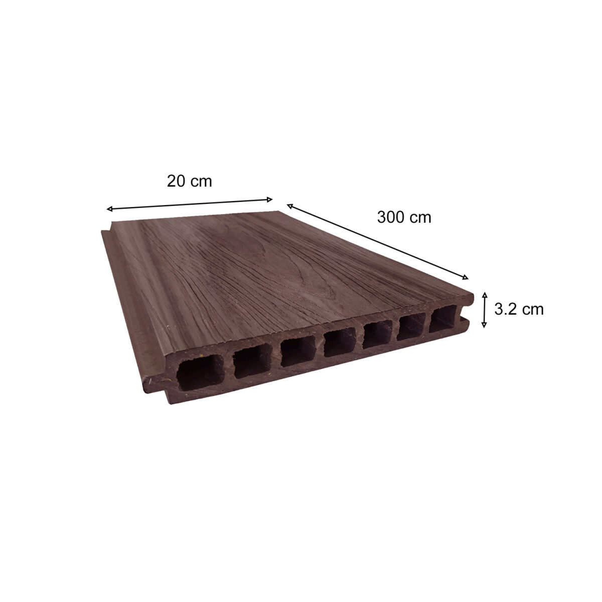 Revestimiento tablón de muro y piso sustentable café nogal 300 cm - Imagen 2