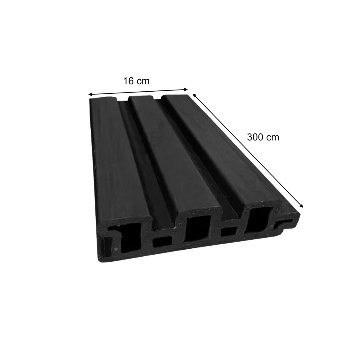 Revestimiento para muro exterior e interior ripado  negro 300 cm - Imagen 2
