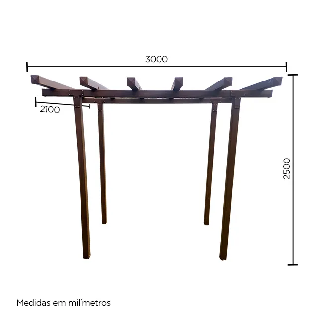 Pergola prefabricada biomadera 300x210 cm - Imagen 3