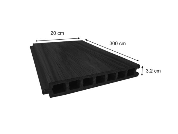 Revestimiento NOT-WOOD plank black Medidas