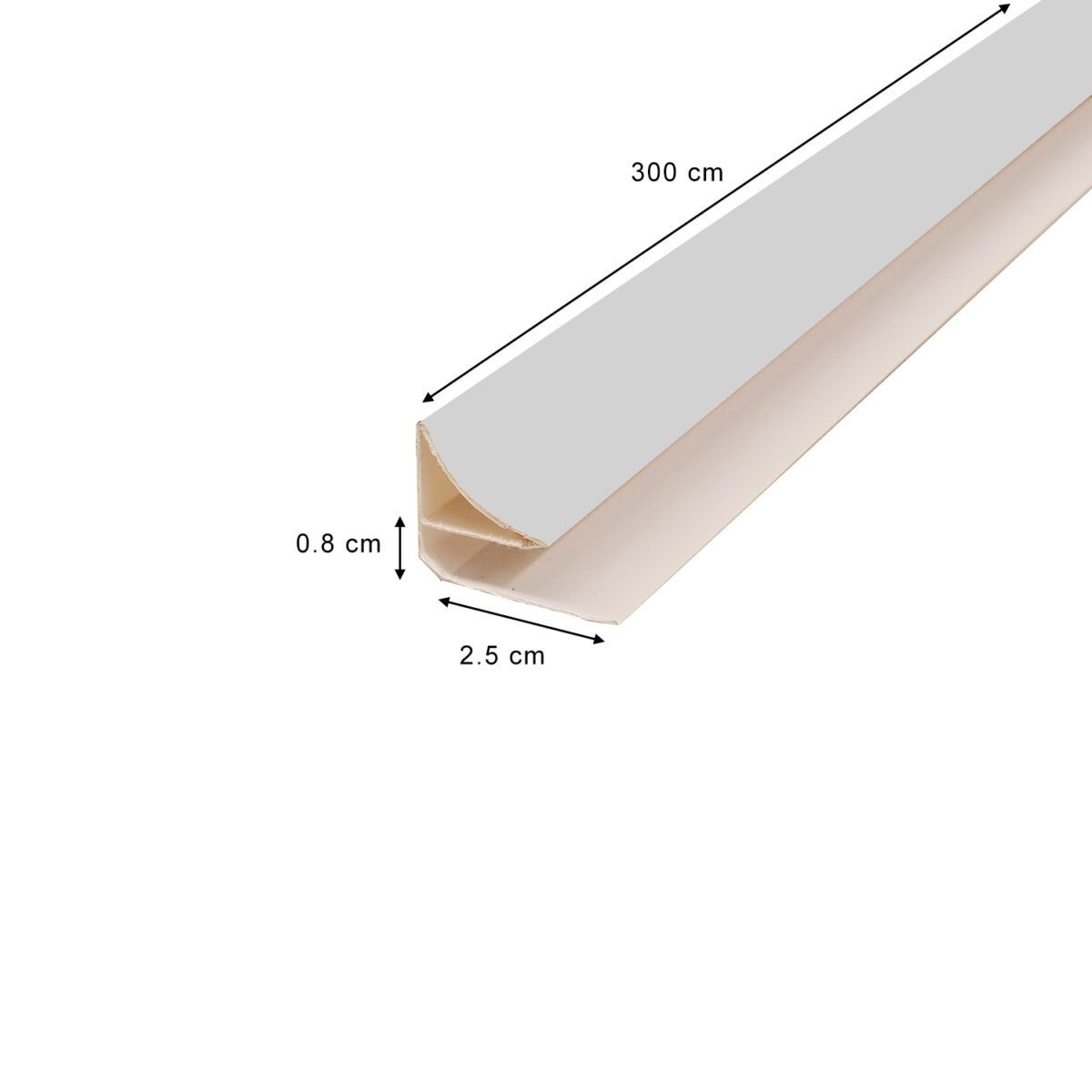 Perfil PVC cornisa blanca para panel alveorlar aplicación cielo muro - Imagen 2