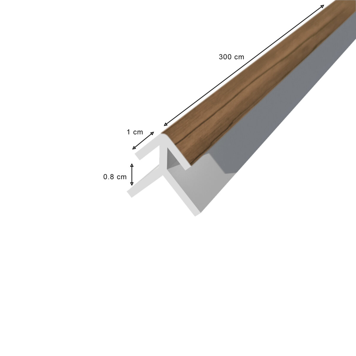 Perfil PVC esquina exterior sherwood 300 cm para panel alveorlar - Imagen 2
