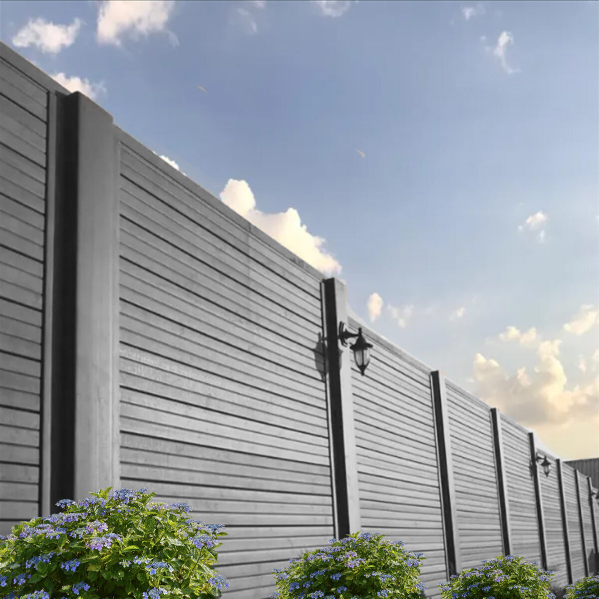 Revestimiento de muro prefabricado pandereta exterior diseño ceniza - Imagen 3