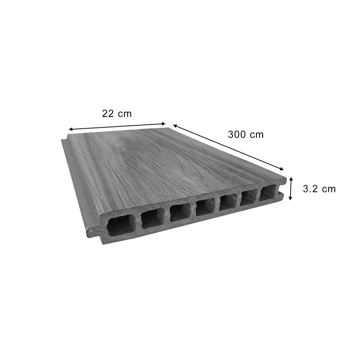 Revestimiento tablón de muro y piso sustentable gris veteado 300 cm - Imagen 2