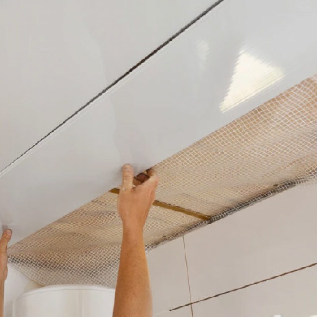 Revestimiento de cielo interior PVC diseño blanco brillante glossy panel - Imagen 2