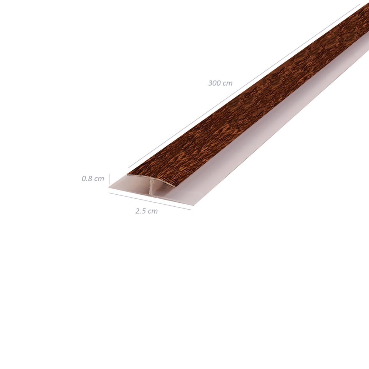 Perfil PVC unión H castaño 300 cm para panel alveorlar aplicación cielo muro - Imagen 2