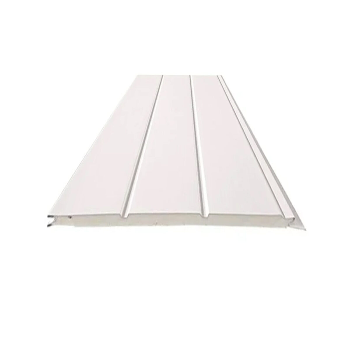 Revestimiento muro Siding metálico exterior diseño Blanco Everest