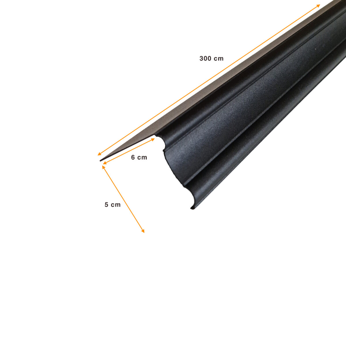 Perfil L aluminio 300 cm negro revestimiento siding metálico - Imagen 2